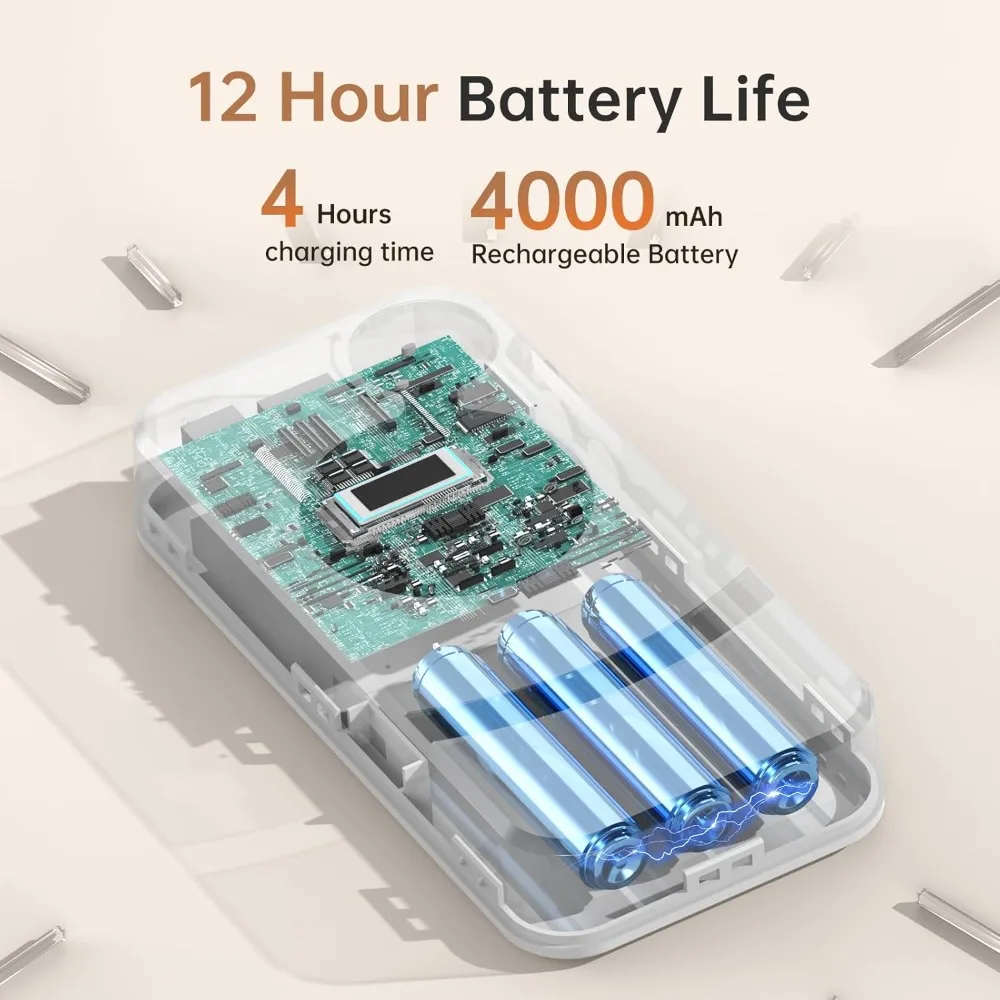 Elektrische Nagelfräse, 40000 U/min, kabellos, wiederaufladbar, mit 12 Aufsätzen für Acrylnägel, Gel-Polieren, Maniküre-Set für Salon und Zuhause