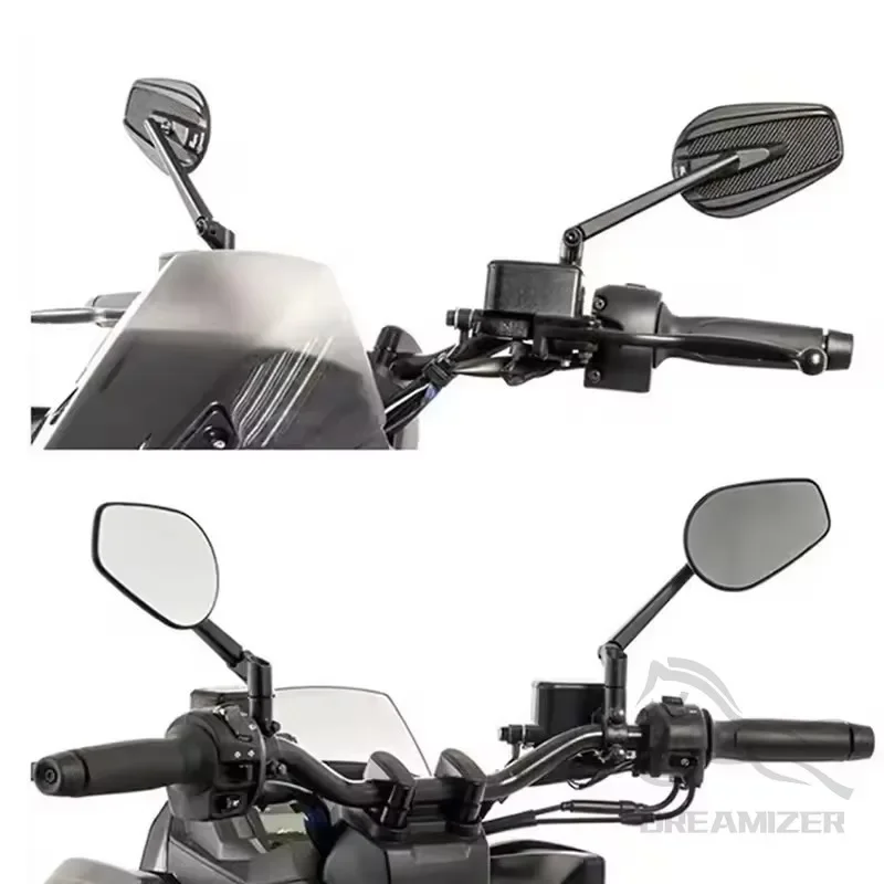 

1 Pair Universal 8/10MM Motorcycle Rearview Mirror True Carbon Fiber Mirror Modified Rear Mirror Motorbike Accessorie