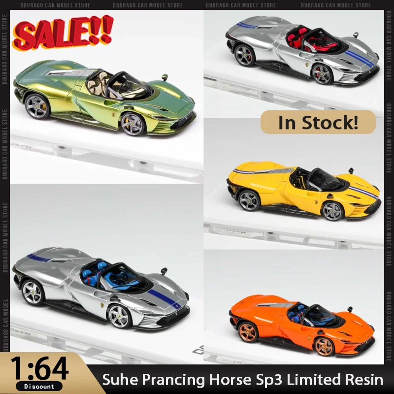 

Новинка в наличии Suhe 1:64 Prancing Horse Sp3 Limited Edition, полимерный автомобиль, миниатюрный литой под давлением, ограниченное количество Sp3, украшения, игрушки на заказ, детский подарок