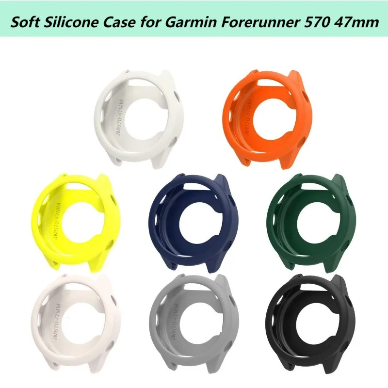 Soft Silicone Case for Garmin Forerunner 970 570 47mm 42mm Smart Watch Protector Shell for For Forereunner 970 Cover Accessories