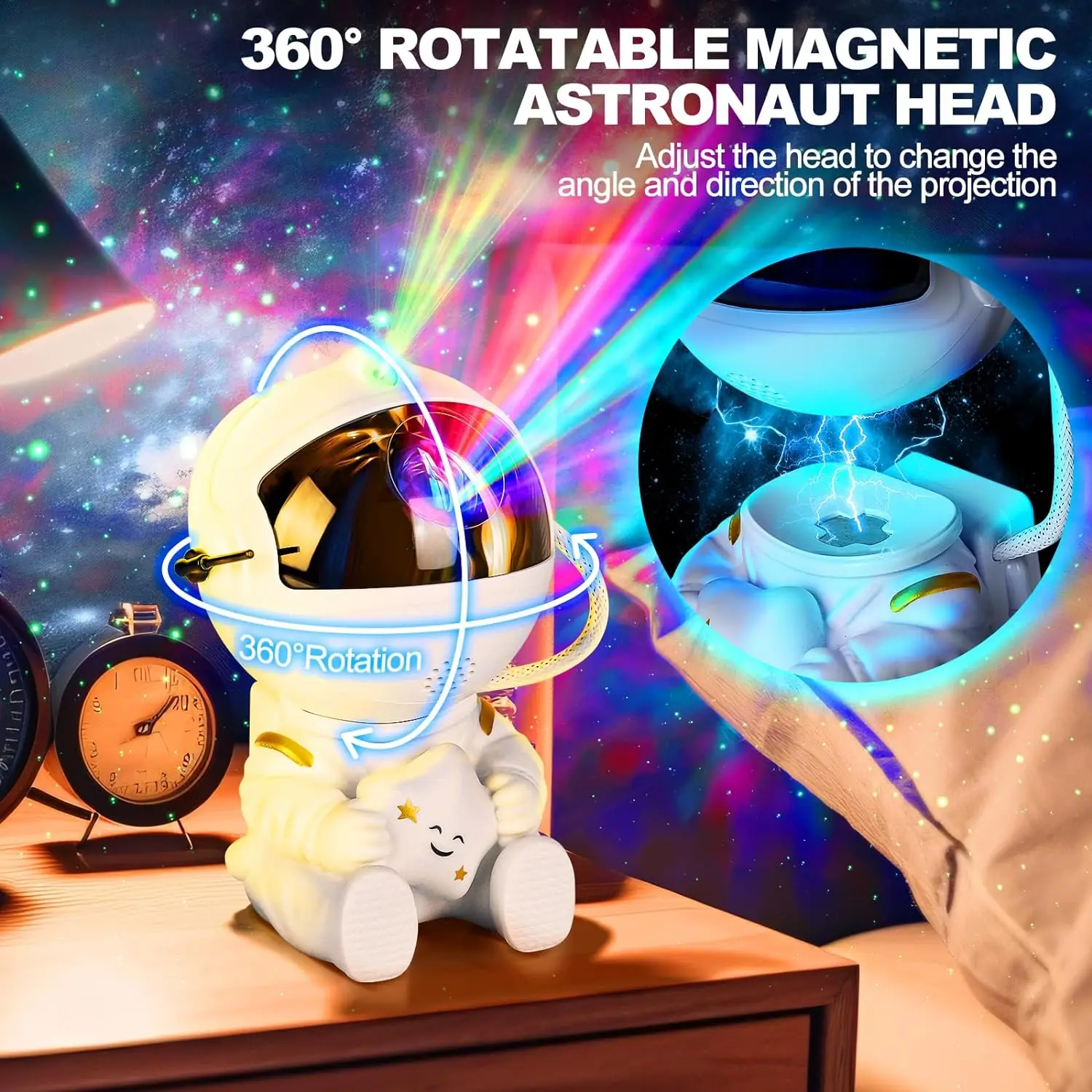 Astronaut Galaxy Star Projector - Nebula Ceiling Light 360° Adjustable Function Gift for Friend for Bedroom Decoration