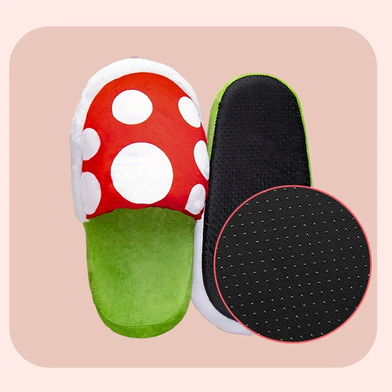 Anime Super Mario Bros pantofole in peluche scarpe da casa in cotone per uomo donna periferiche dei cartoni animati pantofola invernale scarpe da