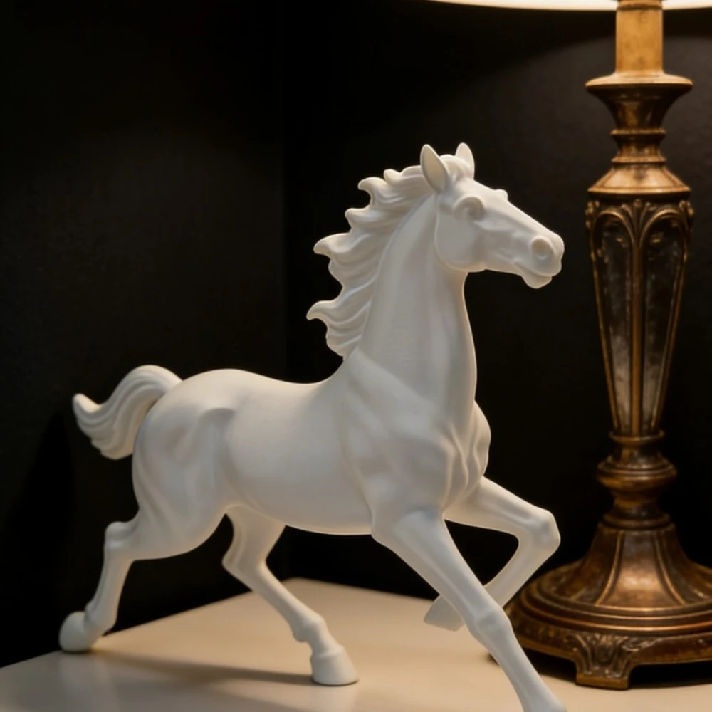 3D Printed Success Horse Statue,Victory Horse Figurine,Animal Sculpture for Home Living Room Cabinet Office Desktop Decor