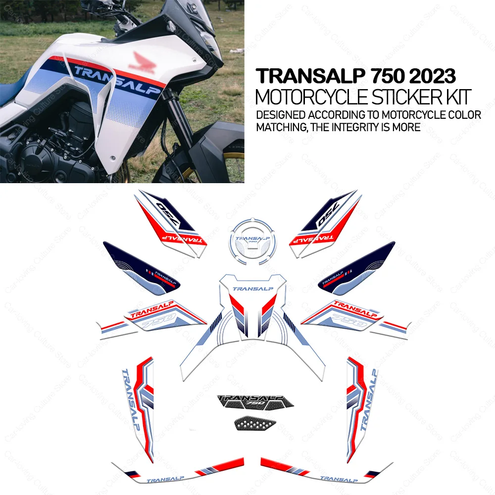 

Motorcycle Waterproof Sticker Tank Pad Sticker Kit 3D Resin Protective Sticker For Transalp 750 Transalp750 2023