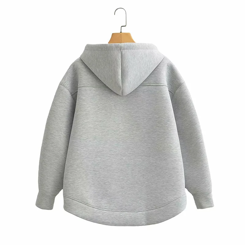 Zipper Hoodies Women Autumn Winter Fashion Casual Solid Long Sleeve Hood Shirt Loose Sweatshirts Streetwear Jacket Outerwear