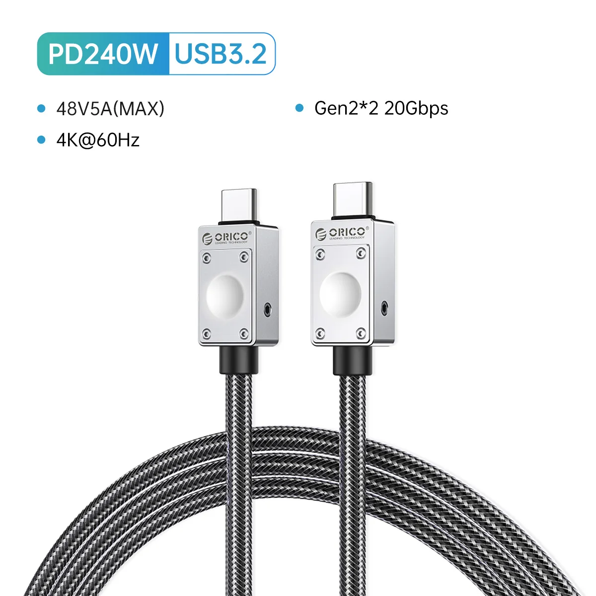 ORICO 40 Gbit/s USB4-Kabel C ZU UCB C 240 W Thunder 3 Typ-C Schnellladekabel 8 K 60 Hz TV-Box für mobiles Tablet Laptop Samsung