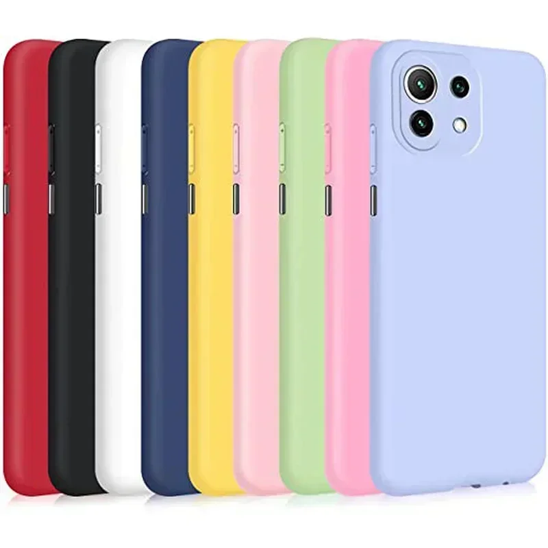 Fundas Silikon Handy hülle für Xiaomi Mi 11 Lite Matt TPU Hülle für Xiaomi Mi11 Lite 5g Soft Back Cover Hülle
