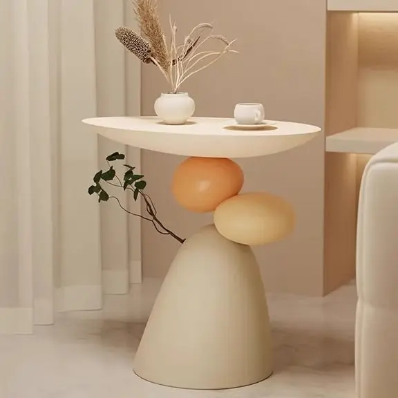 Factory Direct 2026 stone to run, living room floor ornament, cream wind sofa next to a few coffee tables, high-end home storage