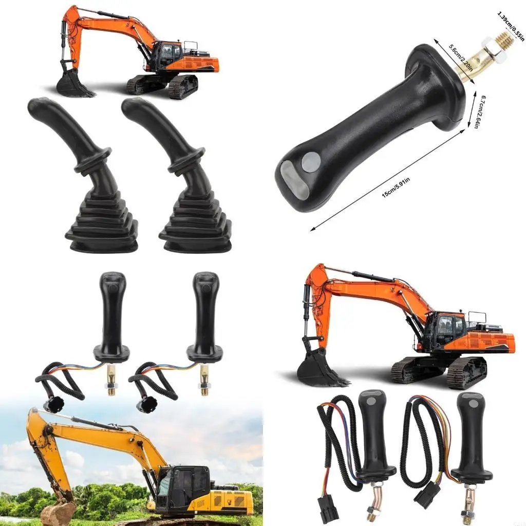 Replacement Professional Hydraulic Joystick Lever 6 Pin 3 Button For DH150 DH300 Models Mining Equipment