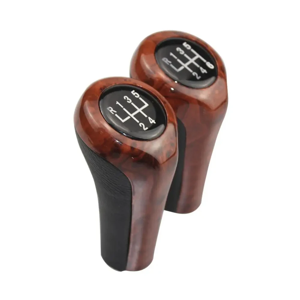 Wood 5 6 Speed Manual Car Gear Shift Knob Lever For BMW 1 3 5 6 Series E30 E32 E34 E36 E38 E39 E46 E53 E60 E63 E83 E84 E87 E90