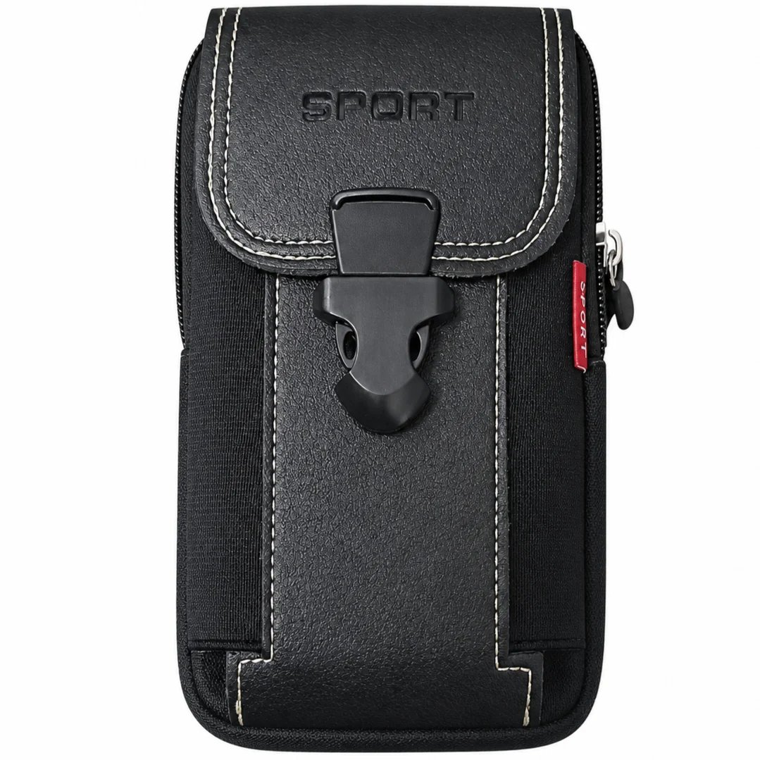 Men's Tactical Waist Bag, Molle Mobile Phone Holster Pouch, Small Belt Pack Card Holder Duty Utility EDC Bag for Outdoor Camping
