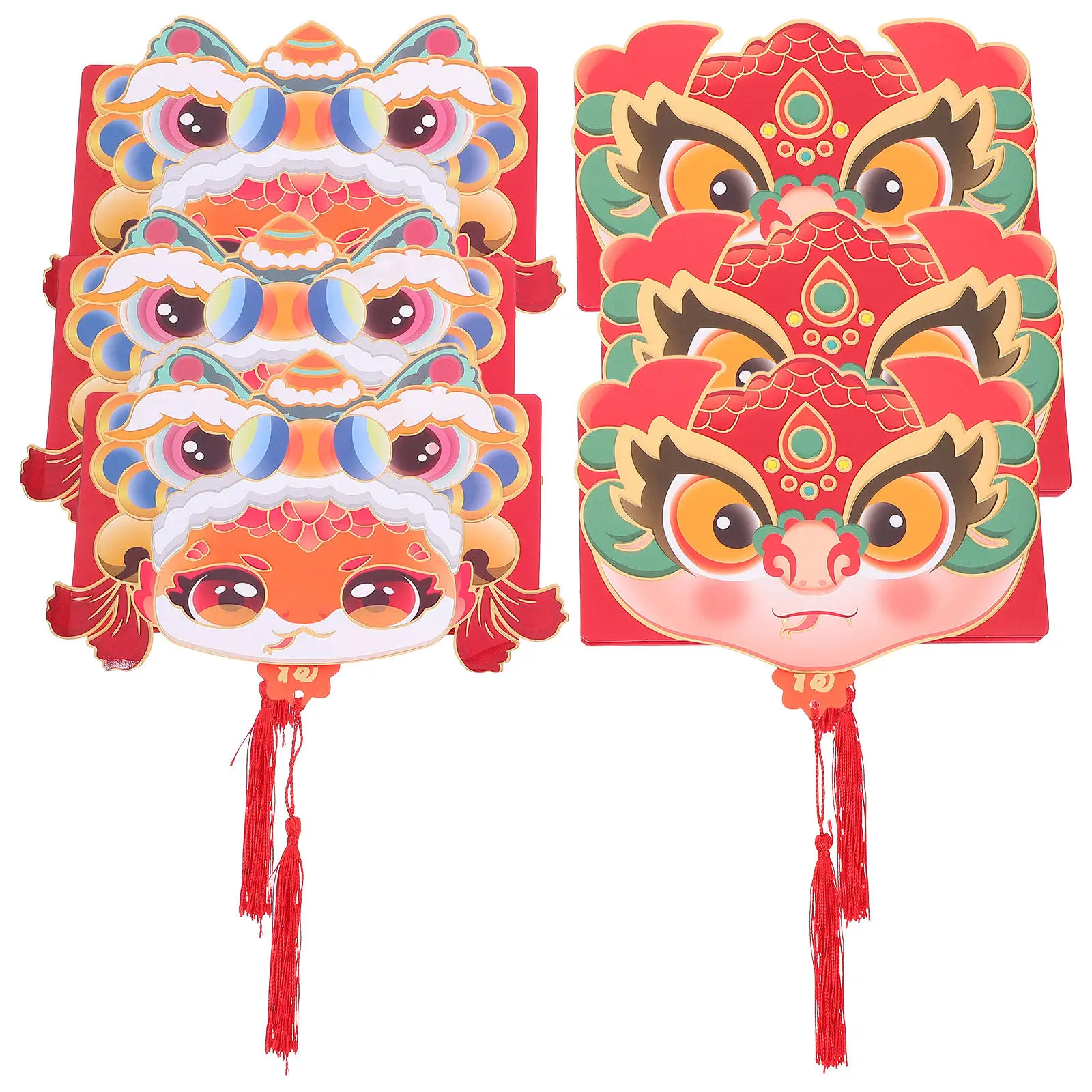 

6Pcs Chinese New Year Snake Red Envelopes Cartoon Style Red Packets Lucky Money Envelopes for Festival New Year Envelope