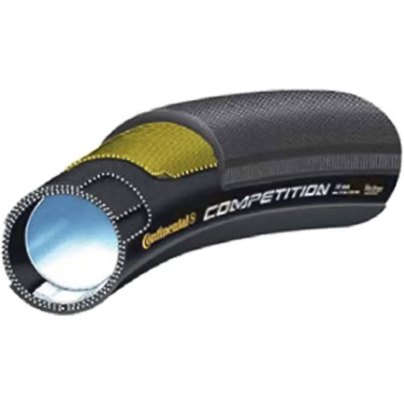 Neumático Tubular para Bicicleta de Carretera Continental Competition con Chili Negro (28x25 (27x1), Tubular, Negro)