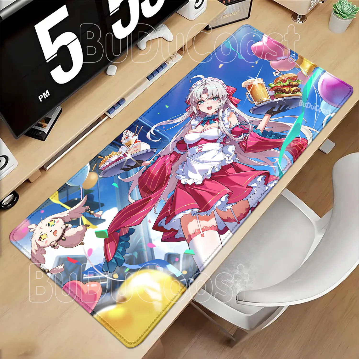 Carlotta Montelli Wuthering Wave WuWa Gaming Mousepad HD Printing Desk Mat Larger Keyboard Mouse Pad Office XXL Non-slip Carpet