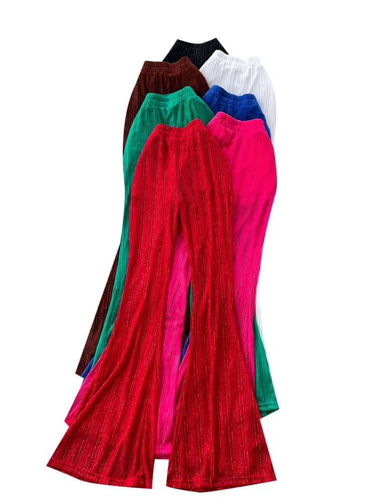 Pantalones de Yoga de cintura alta iny Tead para mujer, pantalones informales ajustados, piernas micro acampanadas, ropa informal de puro deseo, fibra de poliéster