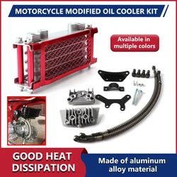 Oil Cooler Motorcycle Oil Radiator Kit Engine Cooling Universal For 50 110 125 140cc Motocross Dirt Pit Bike ATV Enduro Parts
