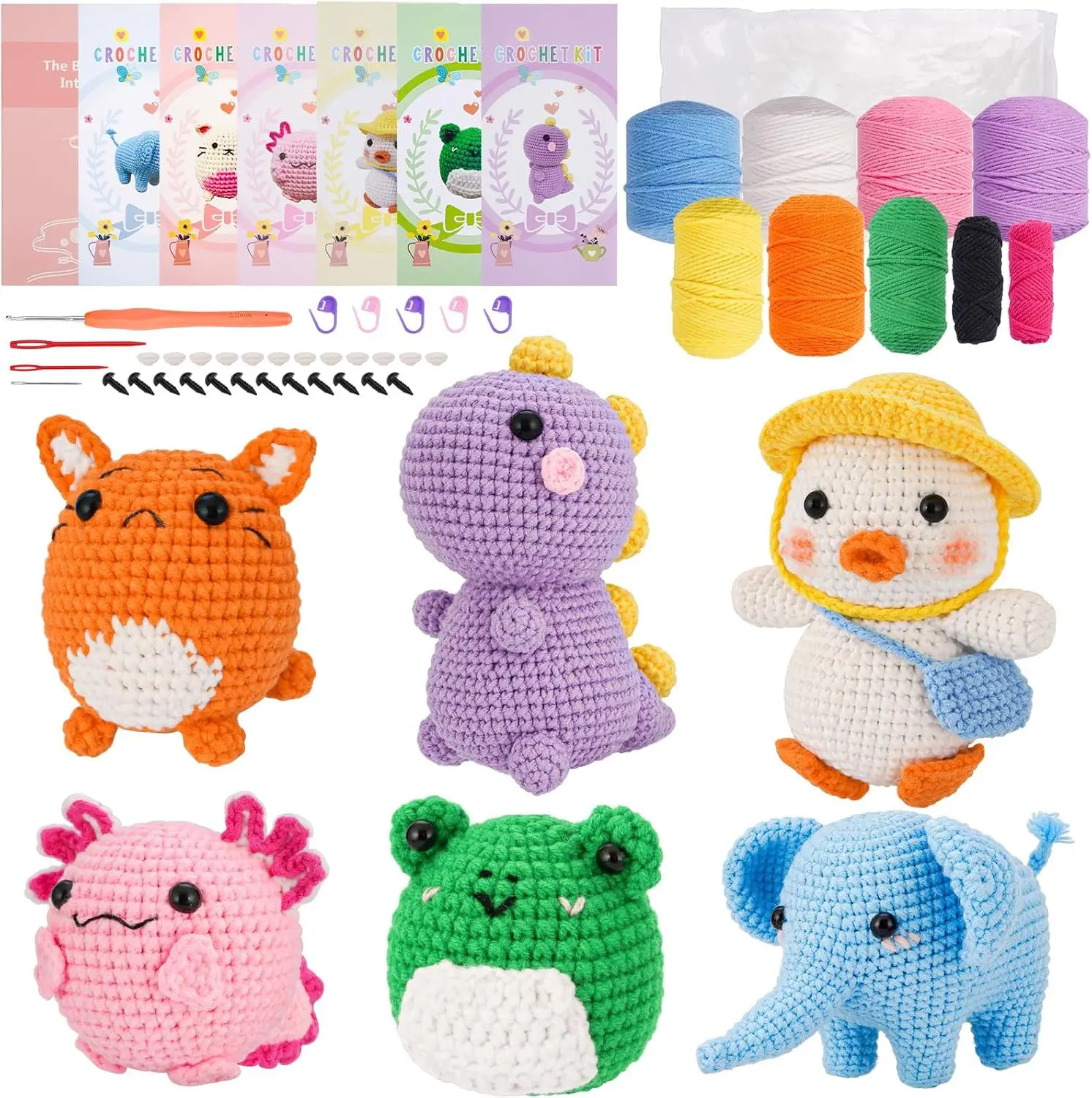 Cross-border hot-selling wool handwoven cat animal doll bag flower DIY handmade crochet wool packaging material