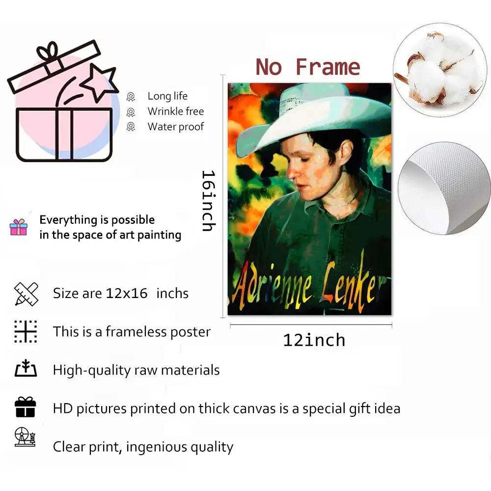 أدرين لينكر أغاني ألبوم اللوحة الخط HD قماش المشارك تجعد الحرة مقاوم للماء جميع الفضاء جدار ديكور #5