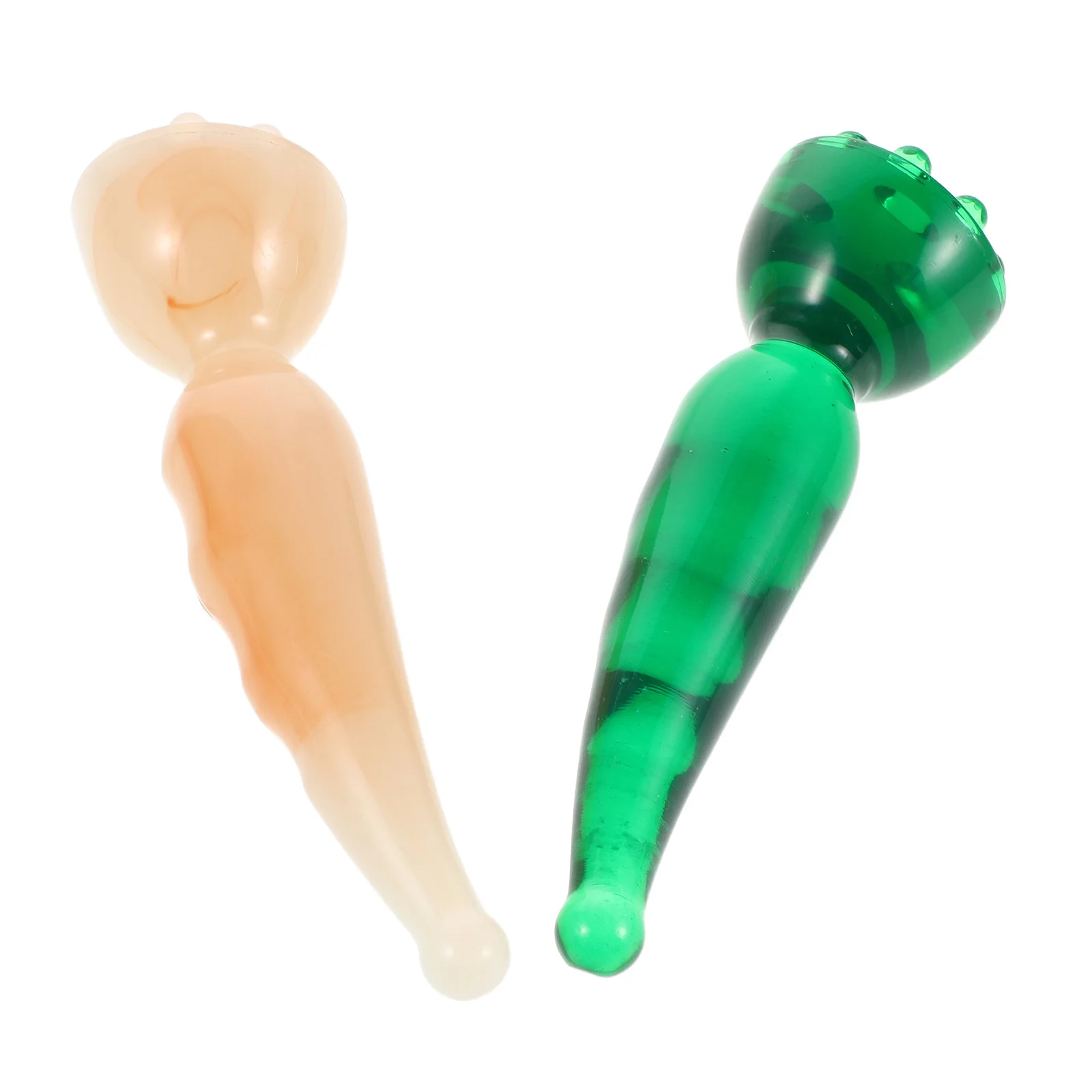 Palo de masaje de acupresión de resina, 2 uds., forma de semilla de loto, Guasha Facial, punto de disparo Manual, tejido profundo, relajación de cuerpo completo