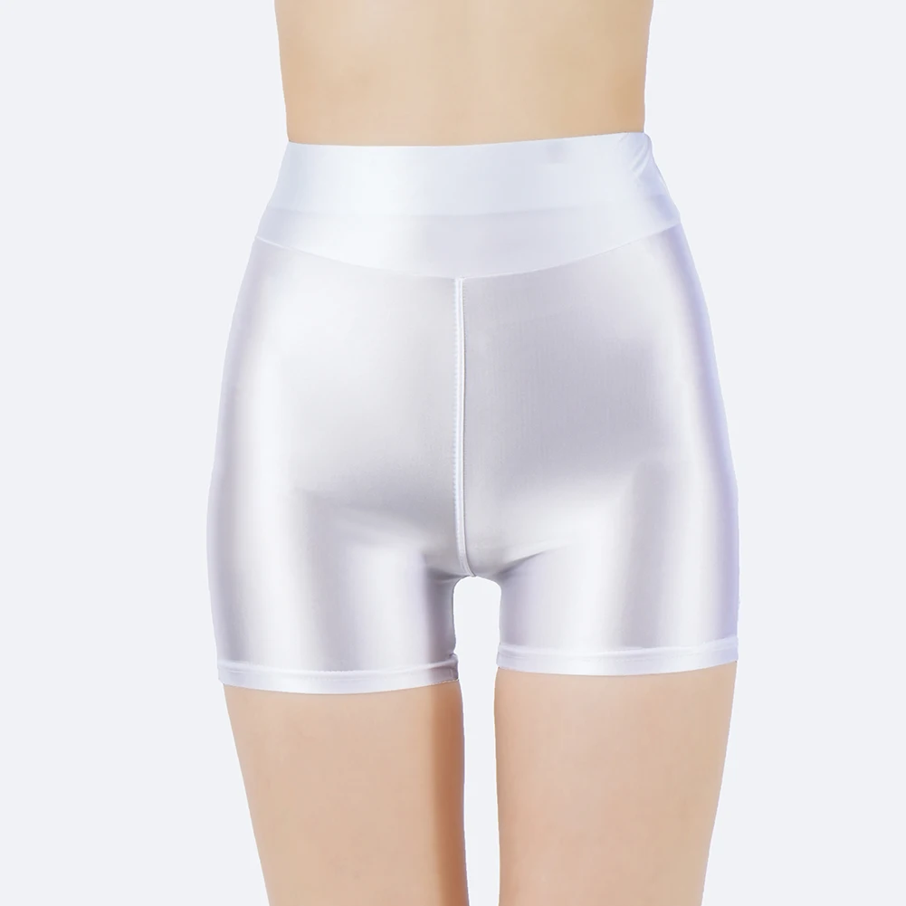 Club Daily Glossy Silky Shorts Hot Pants Brand New Moderate Elasticity Nylon Fabric Regular Length Solid Color