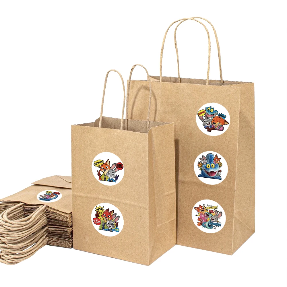 500 sztuk/rolka Urocze naklejki z kreskówki Disneya Zootopia, naklejki do samodzielnego ozdabiania, na telefon, notatnik, kubek na wodę, zabawki, naklejki na prezenty