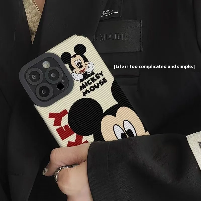 New Mickey Phone Case Suitable For  Apple 15promax Cute And Fashionable Trendy Phone Case Apple 14/13  Couple Men And Women