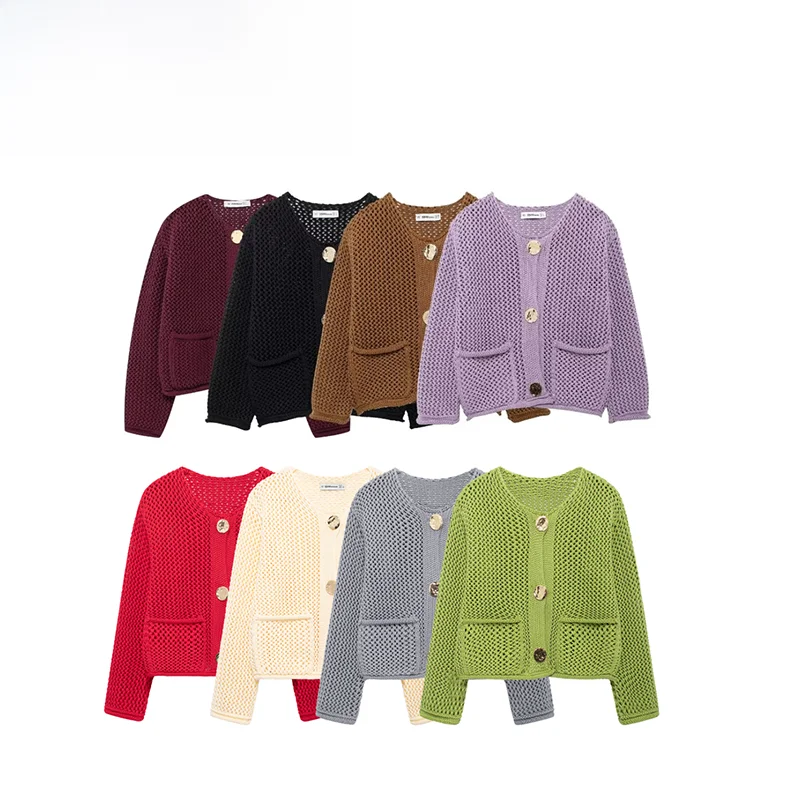 

Модный однотонный вязаный открытый кардиган, осеннее новое поступление, женская верхняя одежда, свободный крой, полиэстер на пуговицах