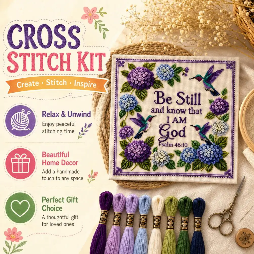 DIY Cross Stitch Kits Sets For Embroidery Cross-stitch Cross Stitch Complete Kit Stich Cross Stitch Set Needle Arts & Craft