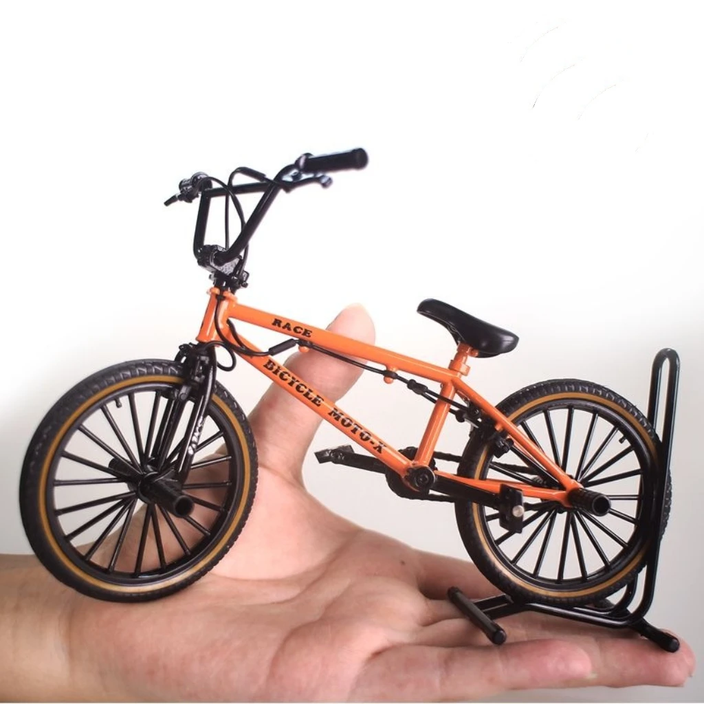 1:8 Mini Model Alloy Bicycle Diecast Decoration Mountain Finger Orange Metal Bike Simulation Collection Gifts Toys for boys