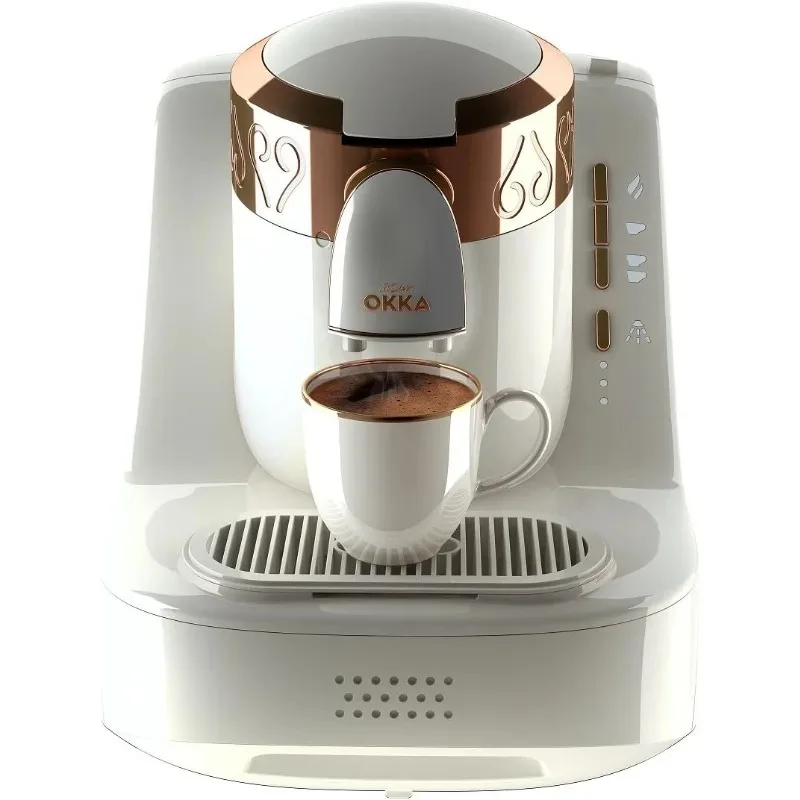 

Okka Automatic Turkish/Greek Coffee Machine, USA 120V, UL, White/Gold, medium