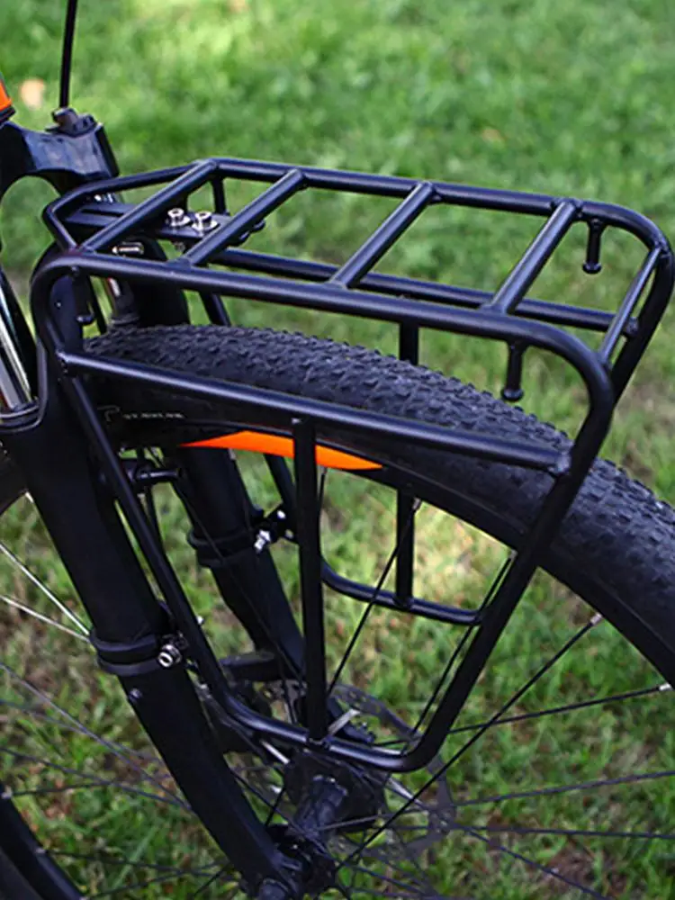 

Bicycle Front Fork Luggage Bracket Steel Bike Front Cargo Rack Adjustable MTBs Bike Side Mount Bag Stand For Cycling Accessories