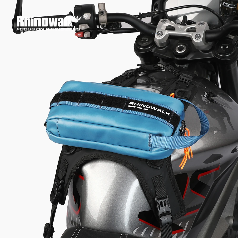 

Rhinowalk Motor Tank Bag 2.4L Motorcycle Front Tube Bag Motocross Tail Side Bag Tool Storage Saddlebag Portable Shoulder Bag