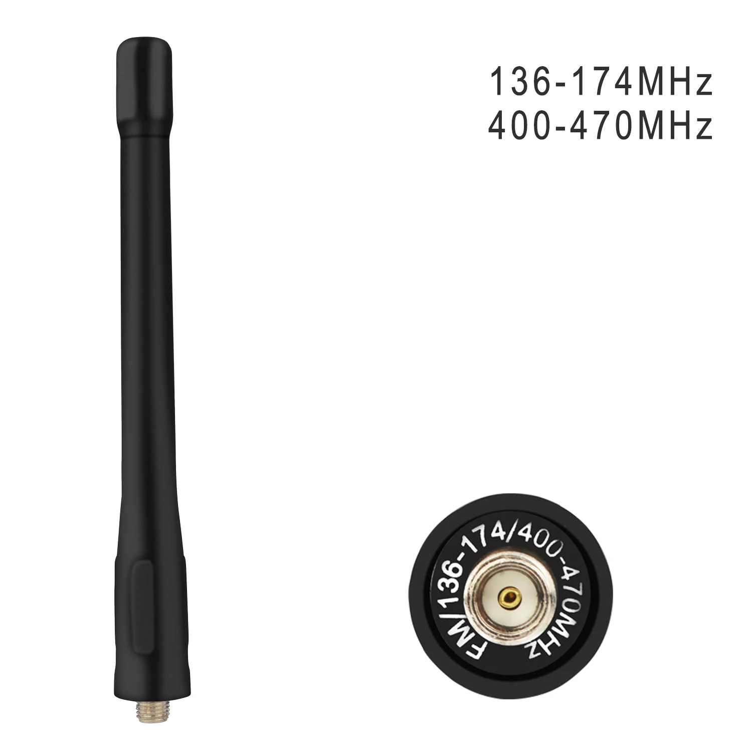 Anytone AT-D168UV Оригинальная антенна для рации FM/136-174/400-470 МГц SMA-гнездовой разъем 120 мм Короткая двусторонняя радиоантенна