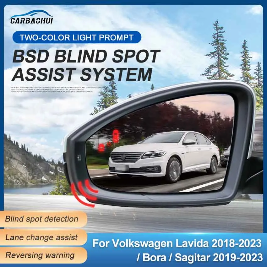 Car Rearview Mirror BSD BSM BSA Blind Spot Detection System Parking Sensor For Volkswagen VW Lavida / Bora / Sagitar 2018-2023