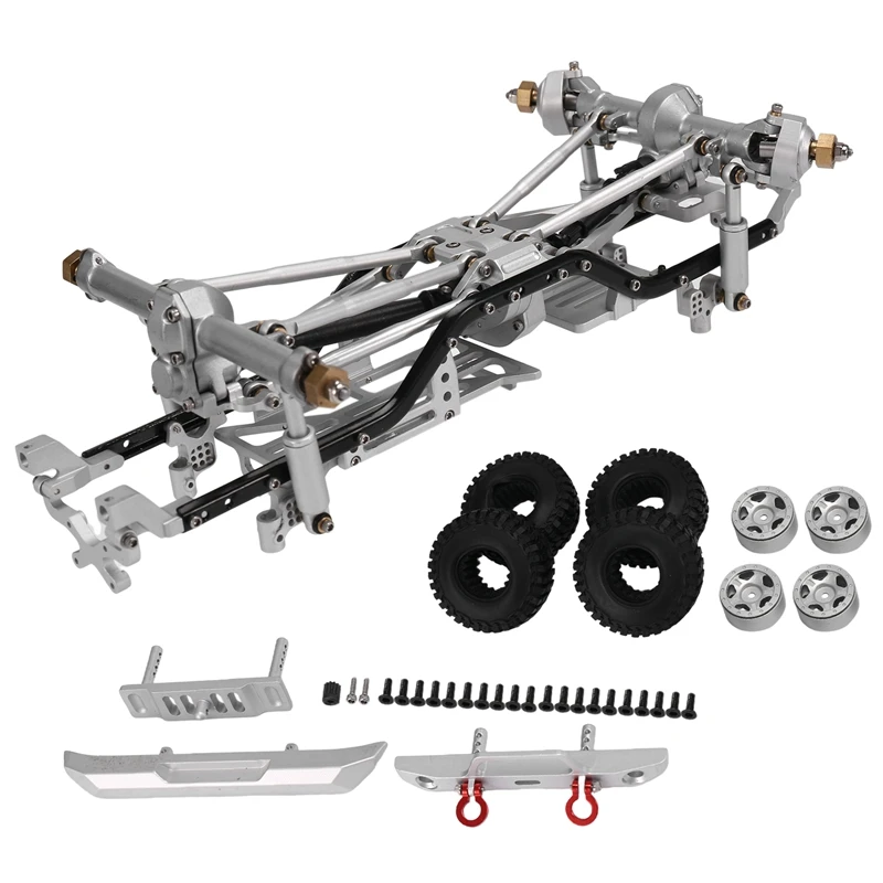 

Aluminum Alloy Assembled Frame Chassis Kit For Axial SCX24 AXI00002 Wrangler JLU 1/24 RC Crawler Car Upgrade Parts