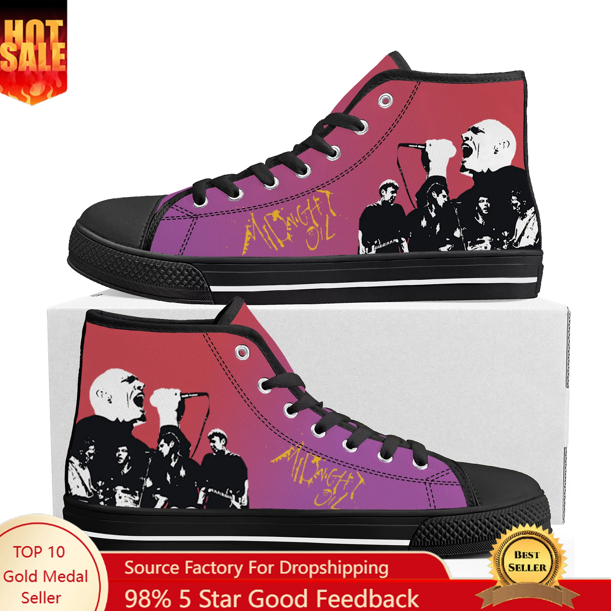 

Midnight Oil Australian Rock Band Diesel and Dust Famous High Top Sneakers Mens Womens Teenager Canvas Sneaker Customize Shoe
