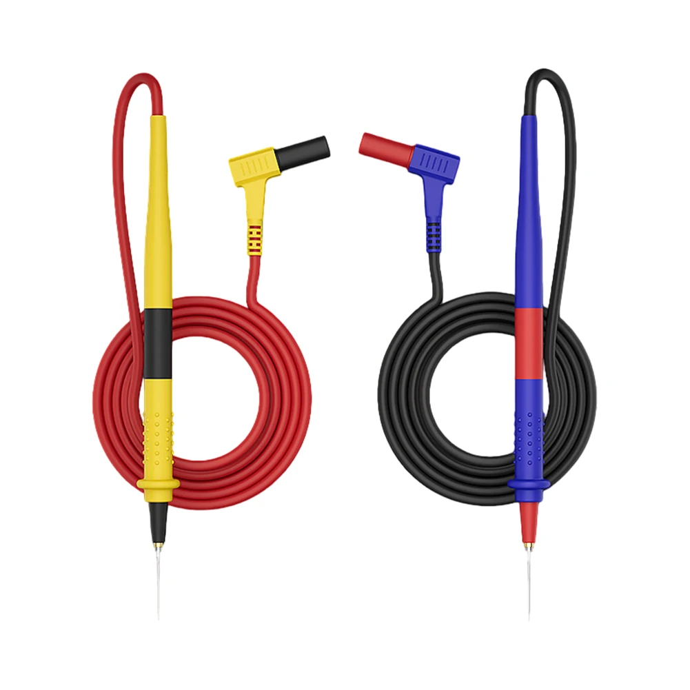 Pure Copper Multimeter Test Leads With 4mm Right Angle For Digital Voltage Current Measurement 2000V Rated Silicone Probes