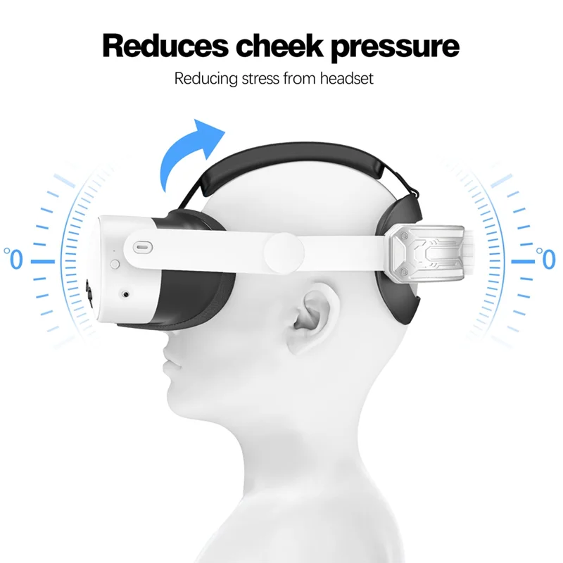 حزام رأس A24U VR لـ Quest 3S VR Elite حزام لملحقات Quest 3S حزام النخبة القابل للتعديل VR