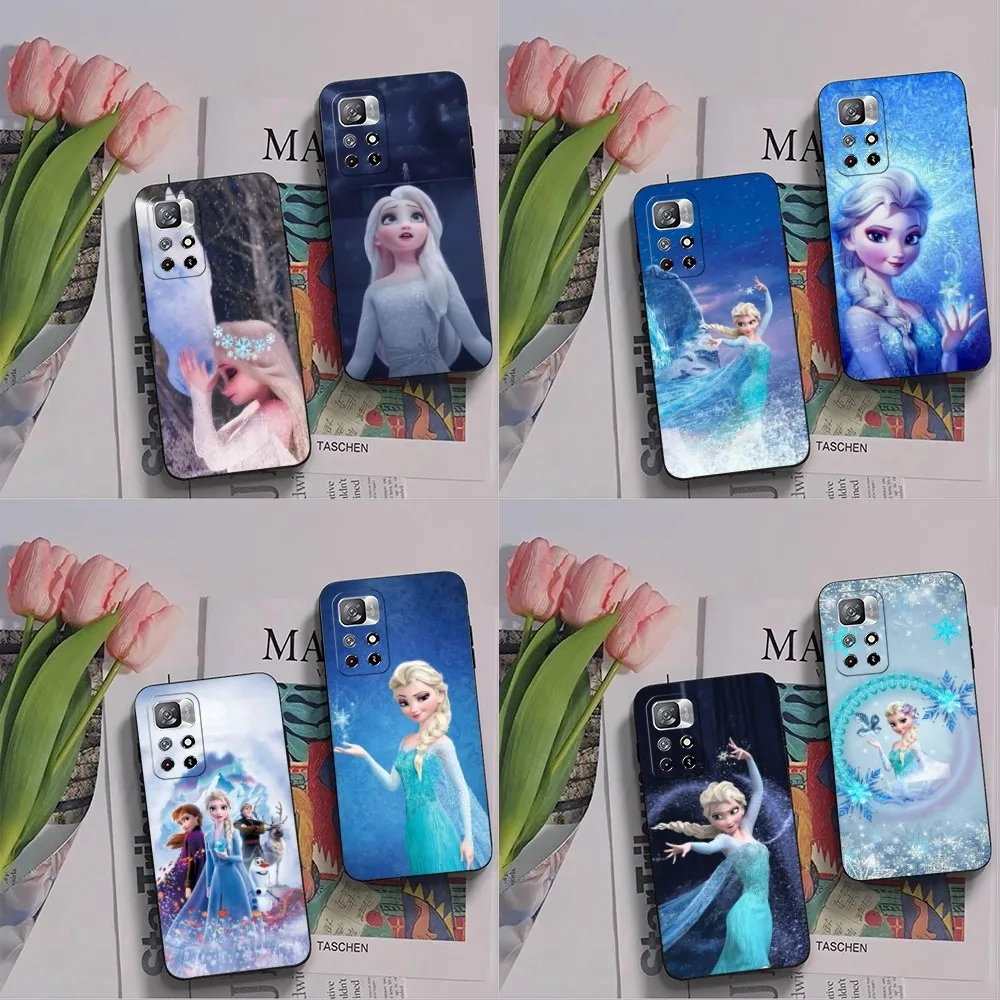 Princess Frozen Elsa Phone Case for Xiaomi Redmi Note 14 13 12 11 9 Ultra 10 Lite POCO F4 F5 X5 Pro Plus Cover