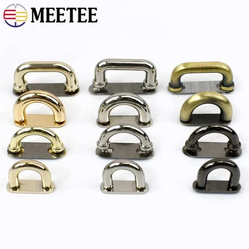 Detachable D Ring Buckles for Bag Metal Arch Bridge Connector Clasp belt Strap Hanger Hooks DIY Leather Craft Repair Accessories