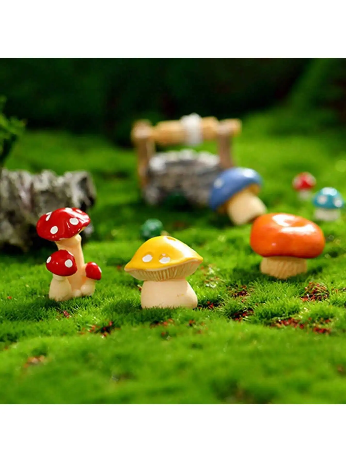 6Pcs Miniature Mushrooms for Dollhouse DIY Decor Accessories