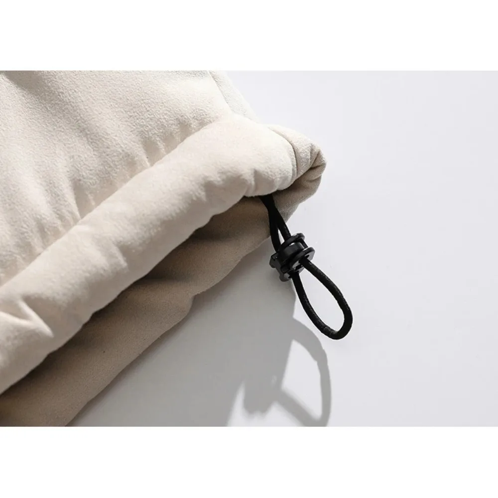 معطف قطني بياقة واقفة للرجال سترة مرقعة 2025 معطف شتوي جديد من القطن السميك