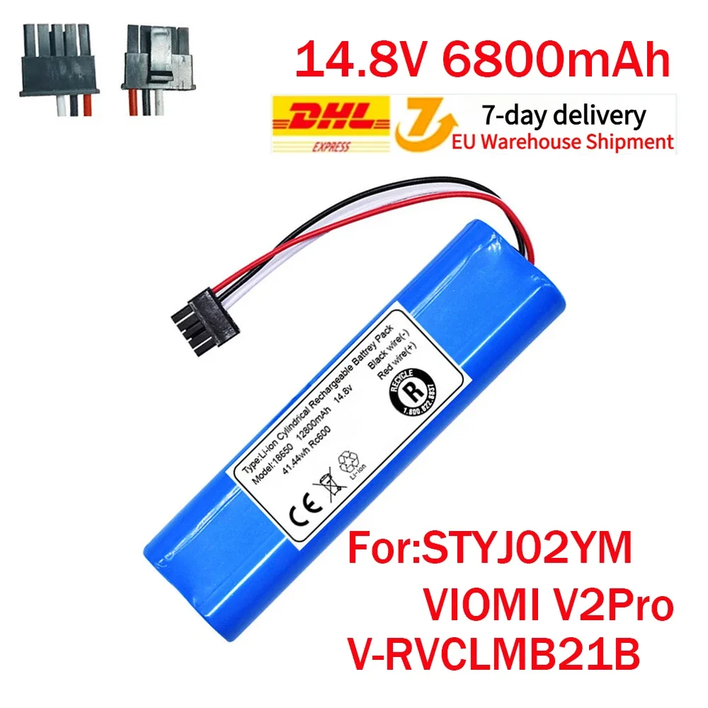 14.8V 4800mAh 100% New Original  Battery Pack for VIOMI V2Pro V-RVCLMB21B STYJ02YM Robot Vacuum Cleaner