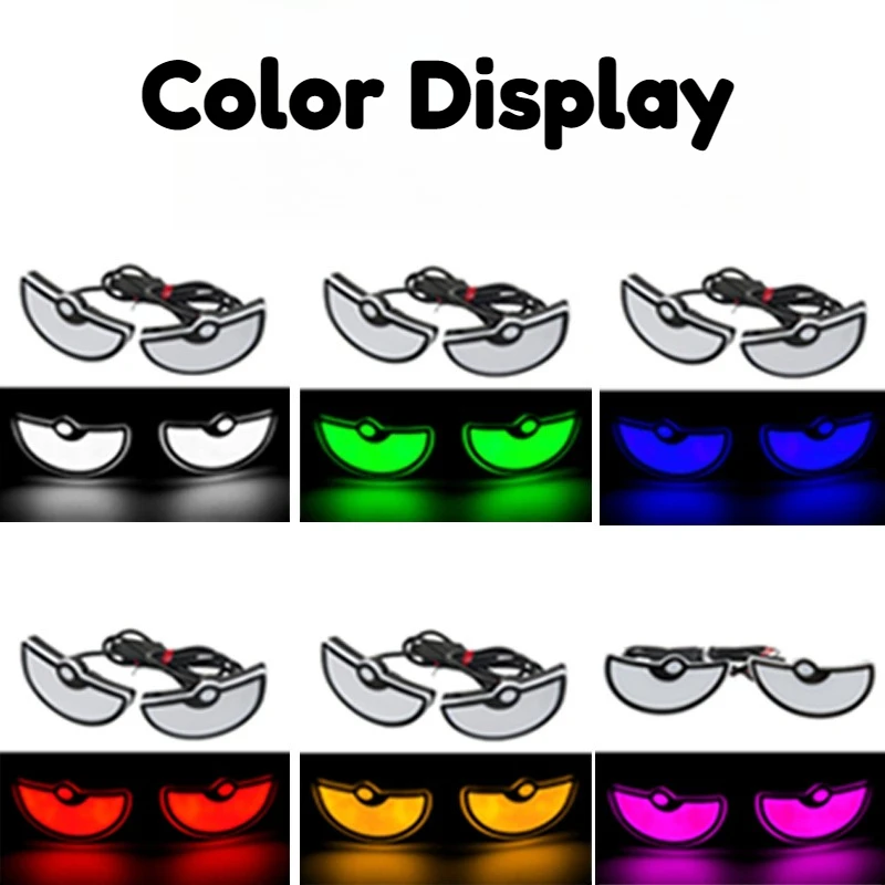 TCYATO 12V Motorcycle license plate warning light, triangular devil eye screw light, universal decorative vehicle light