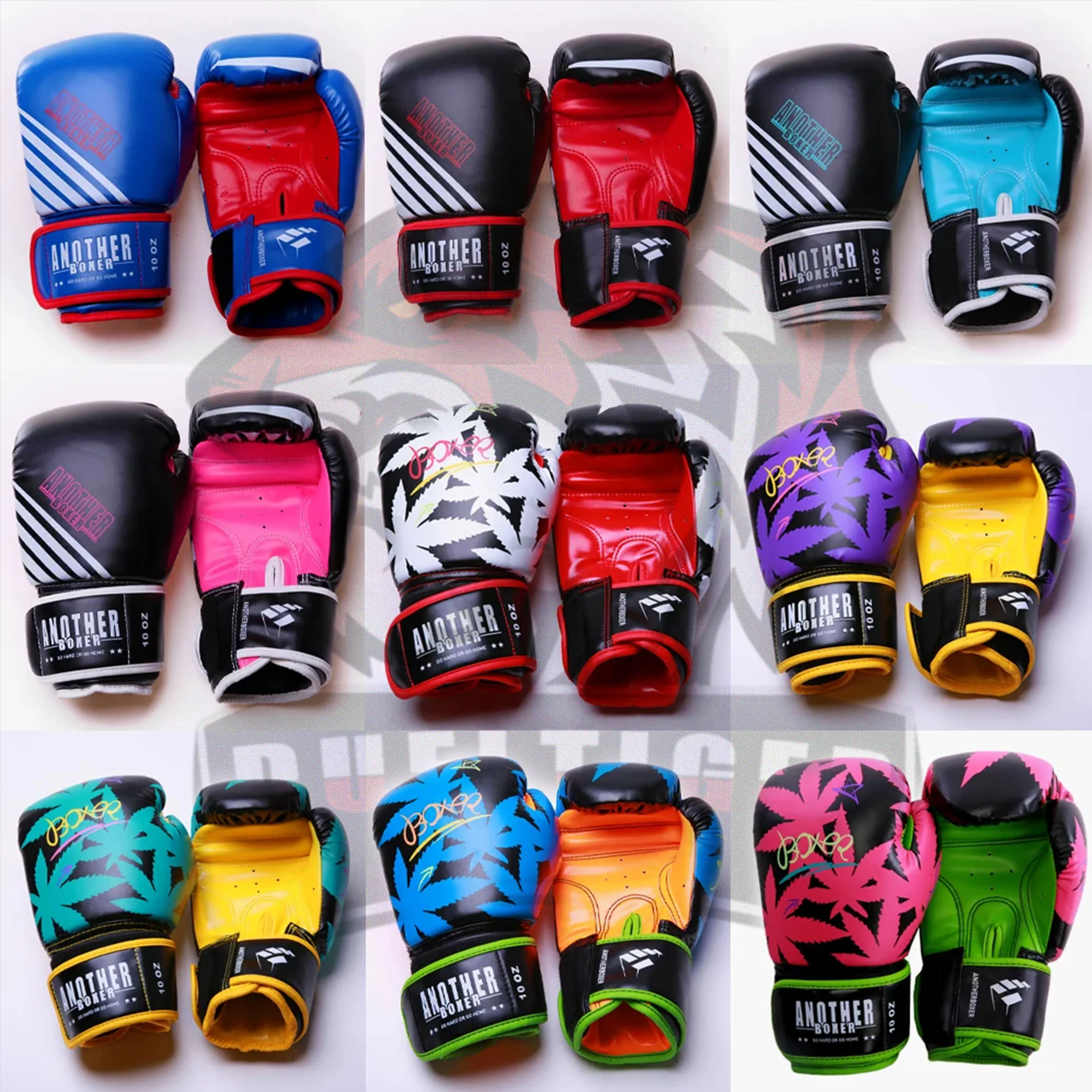 DUELTIGER Thick Boxing Gloves for Novice Fighting Training 4-14oz Adult Men Women Universal Sanda Muay Thai Sandbags Glove