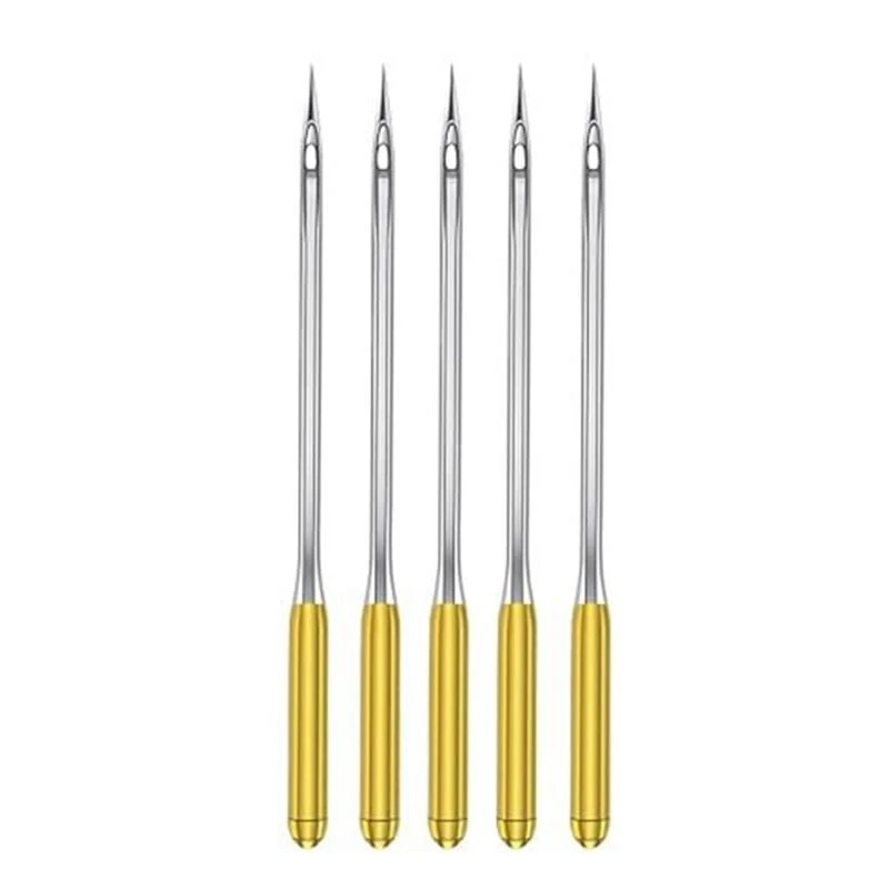 F92B 5pcs إبرة آلة الخياطة المحلية للنسيج الممتد إبرة النقطة العادية لإكسسوارات آلات الخياطة المحلية