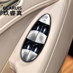 Car armrest Door Window Glass Lift Button Cover Sticker Trim For Mercedes Benz W219 CLS Class 2003-2009 Interior Accessories