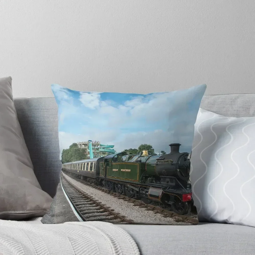 

Paignton to Dartmouth Steam Engine at Goodrington Throw Pillow Sofa Covers Cushion Cover Decorative Cushion Cover pillow