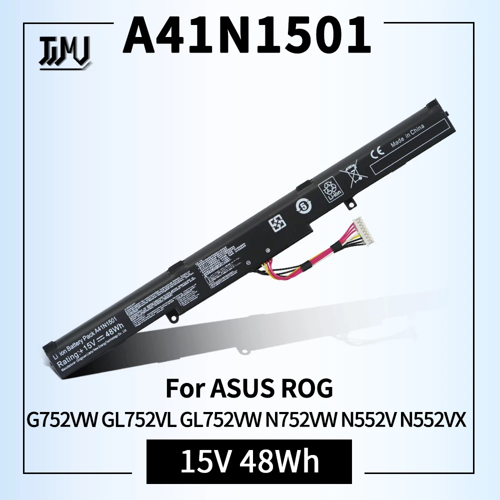 A41N1501แบตเตอรี่15V อะไหล่48Wh สำหรับ ASUS ROG G752VW GL752VL GL752VW N752VW N552V N552VX ชุด N752V L41LK2H A41LK9H