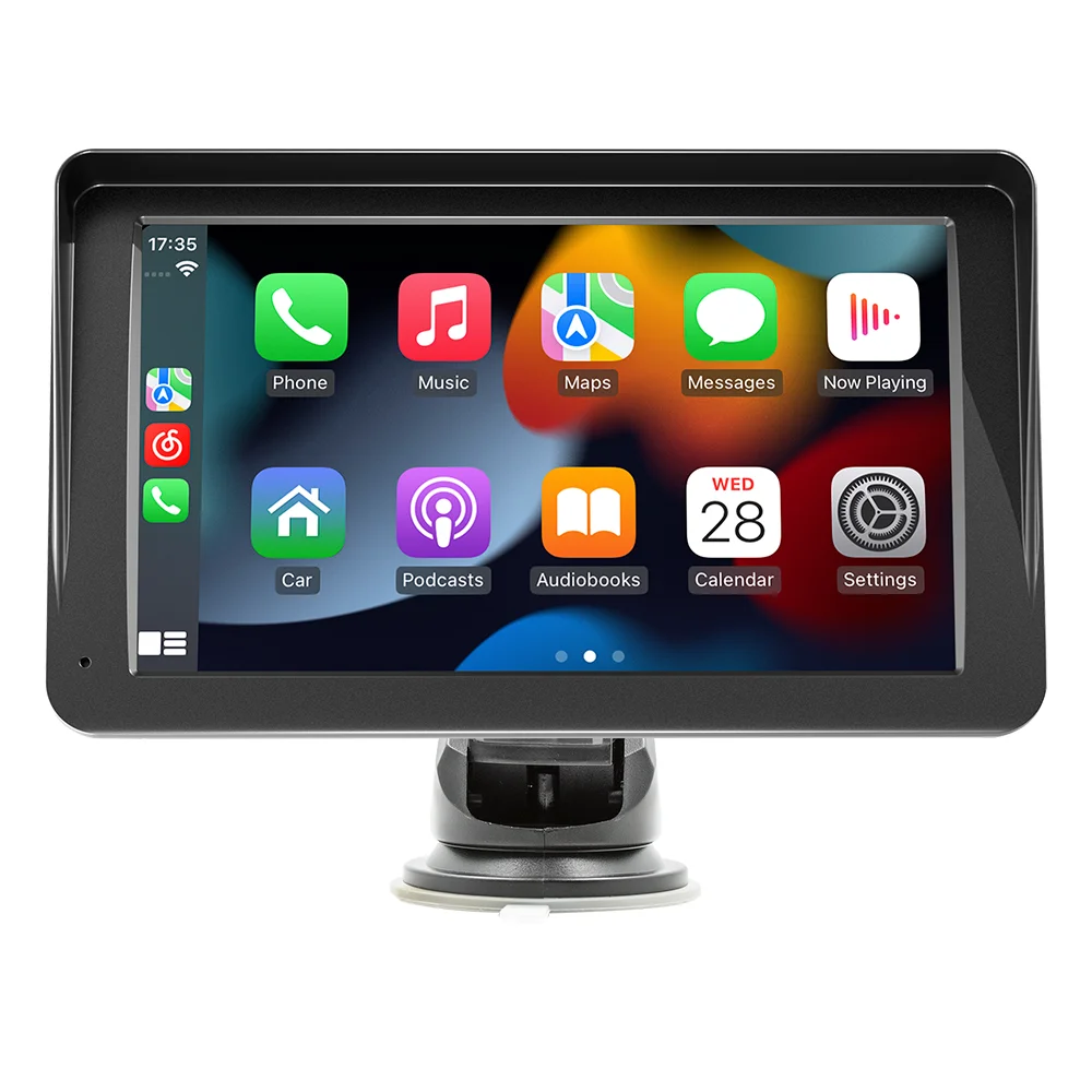 7inch IPS Screen Wireless Carplay Car Screen Front DVR Dual Camera TF BT FM HD Display Mirroring Truck B5570 Car Stereo